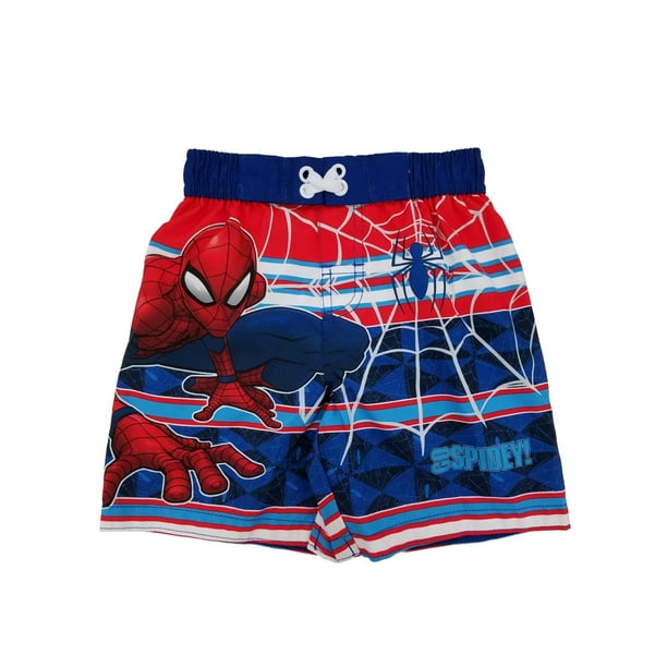 Spider-Man Toddler Boys Blue Red Combo Swim Short Trunk 4T